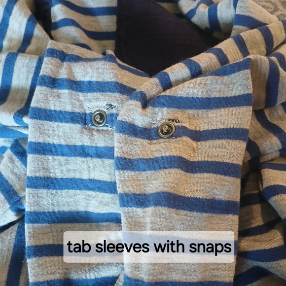 Soverign Code Boys Striped Blue And Gray Snap Henley Size XL - Picture 6 of 10
